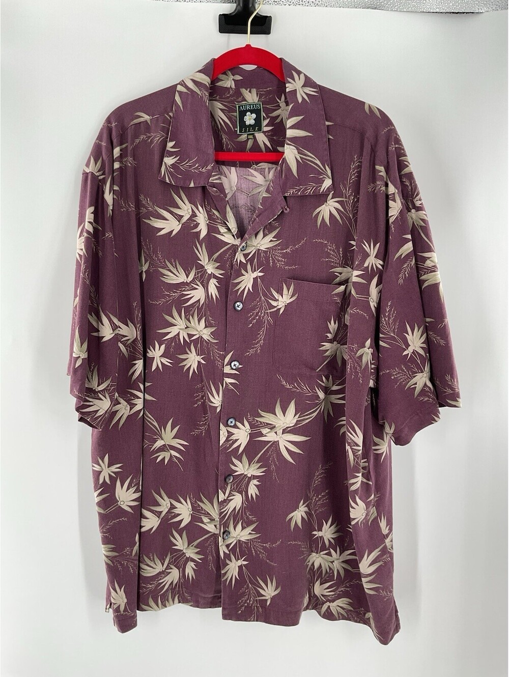 Aureus Silk Men’s 2XL men’s Floral Dress Shirt 111
